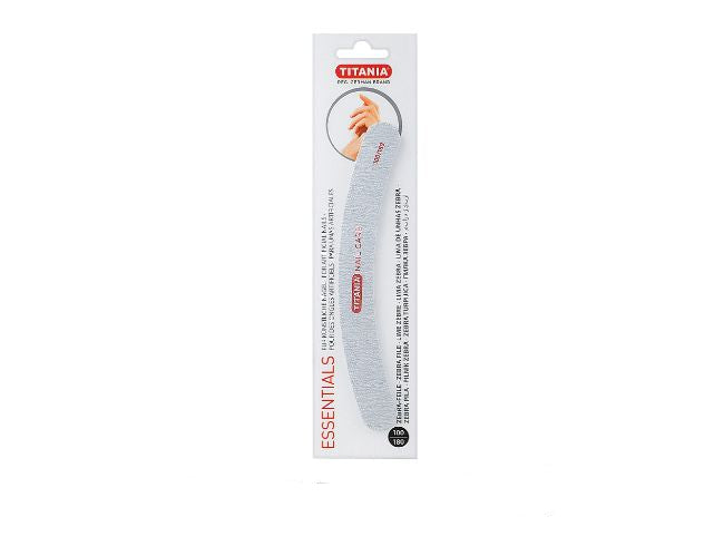 Titania Zebra Curved Nail File 100/180 – Coarse & Fine