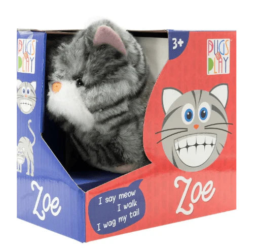دمية Pugs At Play Zoe - قطة تمشي تفاعلية للأطفال