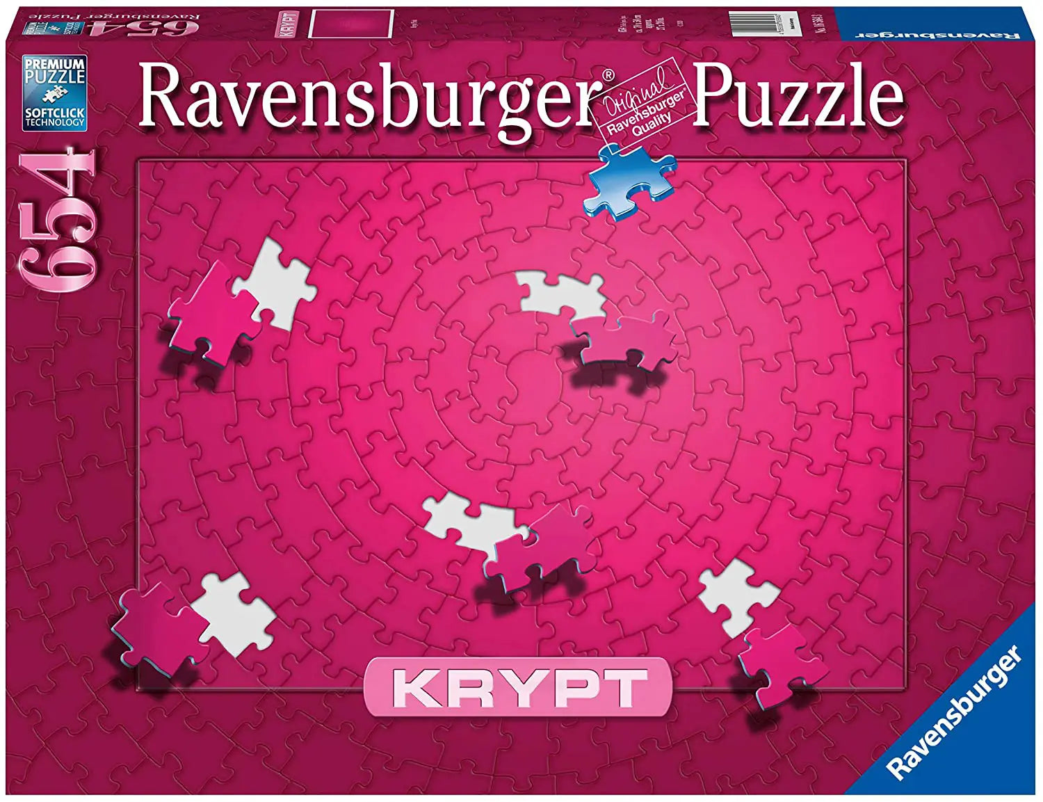 Ravensburger Krypt Spiral Pink 654 Piece Puzzle - Premium Gradient ...
