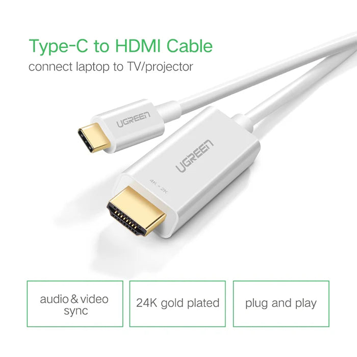 كابل UGREEN USB-C إلى HDMI 4K@60Hz بطول 1.5 متر