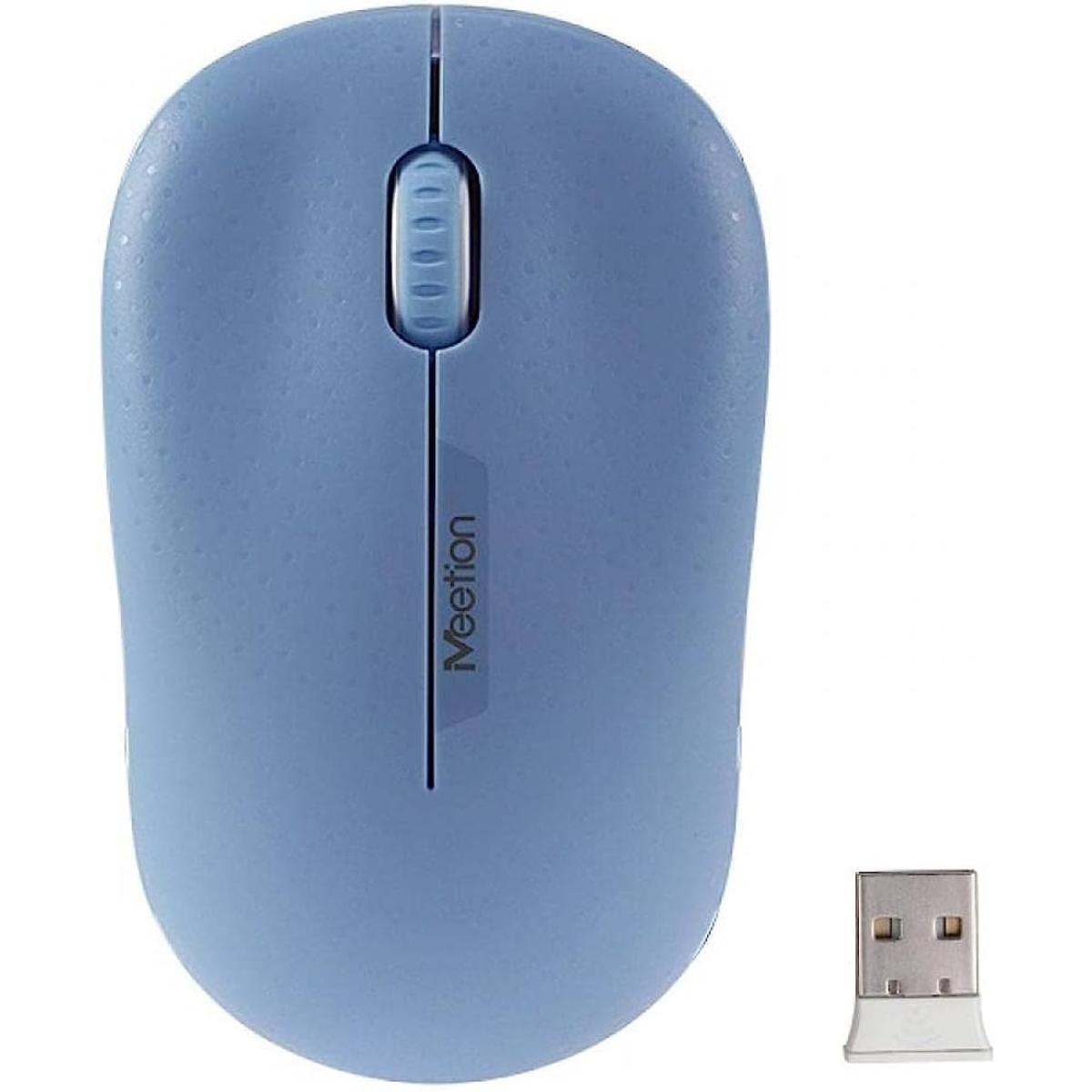 MeeTion Cordless Optical Usb Computer 2.4GHz Wireless Mouse - Blue