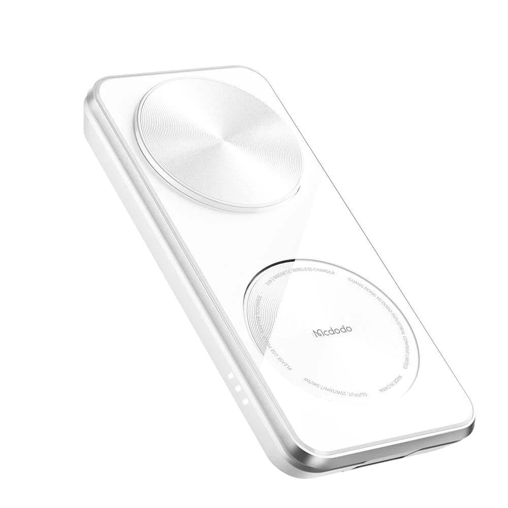 Mcdodo 3in1 Foldable Magnetic Wireless Charger and Stand - White Mcdodo 3in1 Foldable Magnetic Wireless Charger and Stand - White