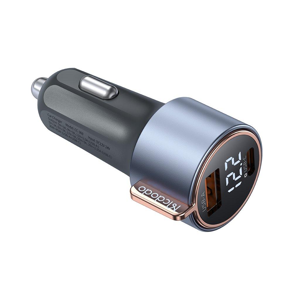 Mcdodo 75W Car Charger Dual USB A & C Fast Charging - Black