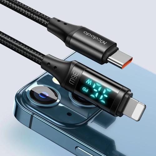 Mcdodo 36W Type C to Lightning Cable with Digital Display 1.2M - Black