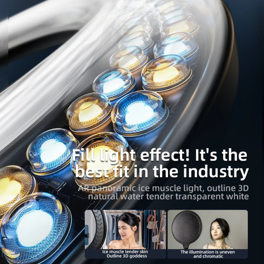 Rtako 10-inch Ring Light with Phone Holder AR-GTB06-10