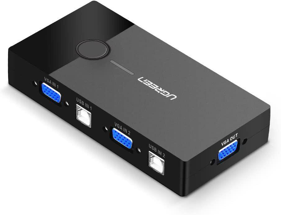UGREEN 2-Port USB KVM Switch Box ABS Case 30357 UGREEN 2-Port USB KVM Switch Box ABS Case 30357