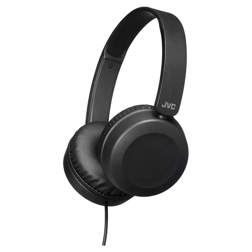 JVC Foldable Lightweight On-Ear Headphones with Mic – Black JVC Foldable Lightweight On-Ear Headphones with Mic – Black