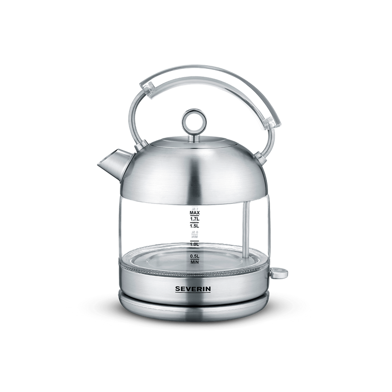 Severin Retro Glass Kettle – 2400W, 1.7L, Elegant Blue Light Severin Retro Glass Kettle – 2400W, 1.7L, Elegant Blue Light
