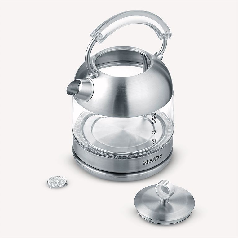 Severin Retro Glass Kettle 2400W – 1.7L, Elegant Design