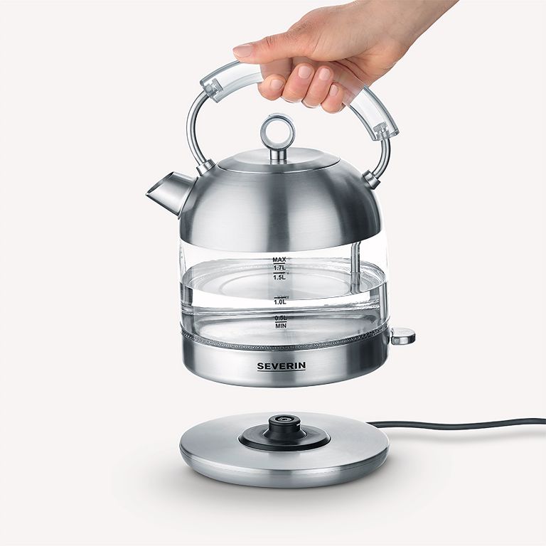 Severin Retro Glass Kettle – 2400W, 1.7L, Elegant Blue Light Severin Retro Glass Kettle – 2400W, 1.7L, Elegant Blue Light
