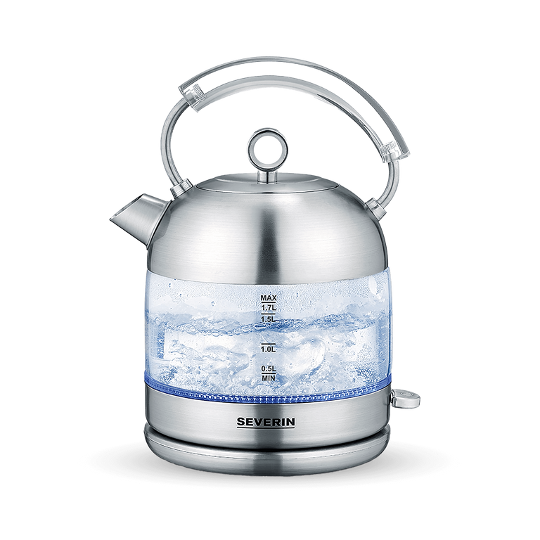 Severin Retro Glass Kettle 2400W – 1.7L, Elegant Design