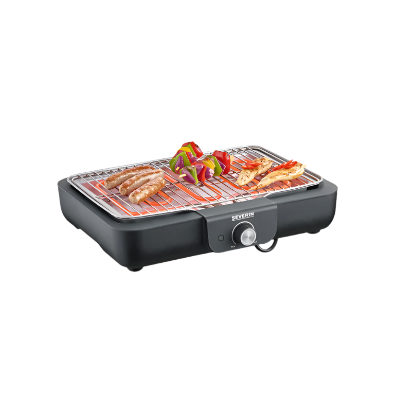Severin Electric Grill - 2300W Stainless Steel Cooking Grid