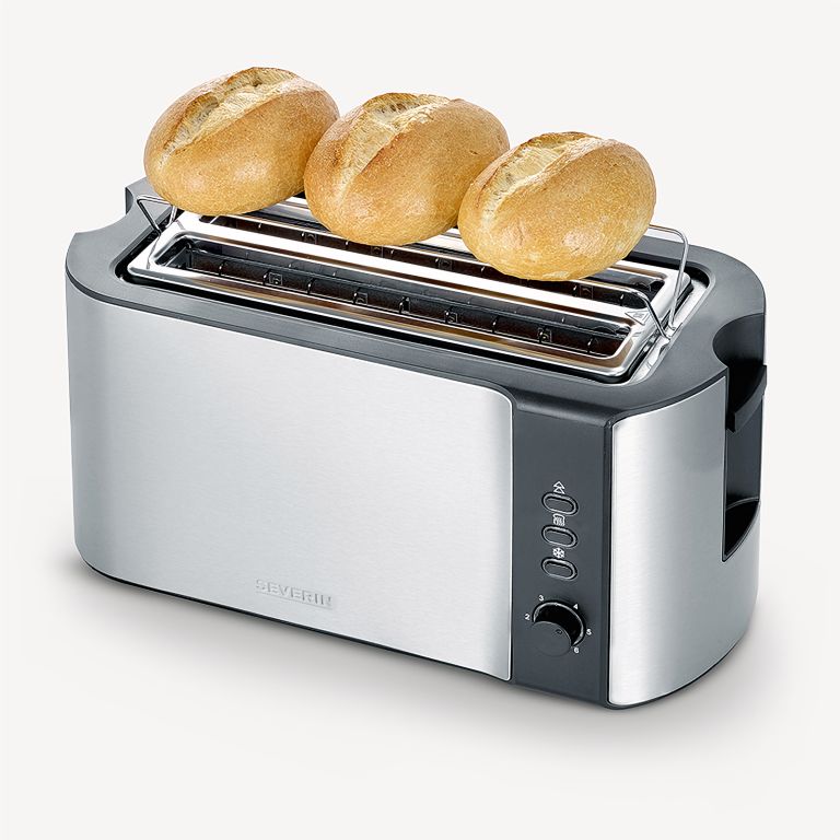 Severin 1400W Long Slot Toaster – 4 Slices, Reheat & Defrost