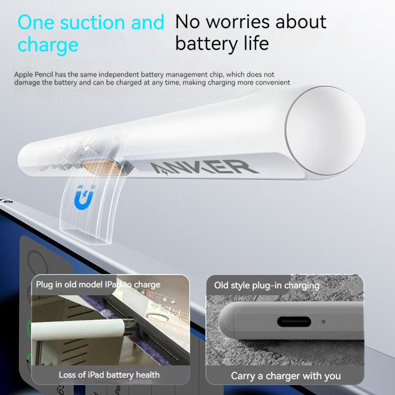 Anker Pencil Pro Magnetic Stylus for iPad Precision & Creativity - White