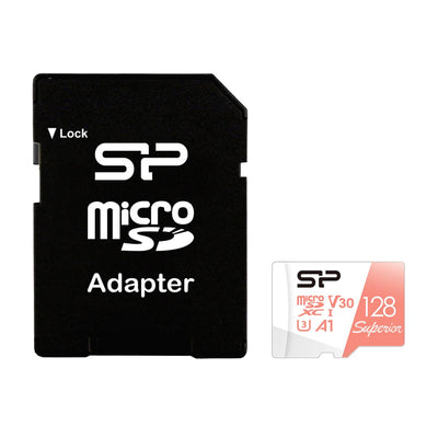 Silicon Power 128GB 4K Superior microSDXC A1 UHS-I Card