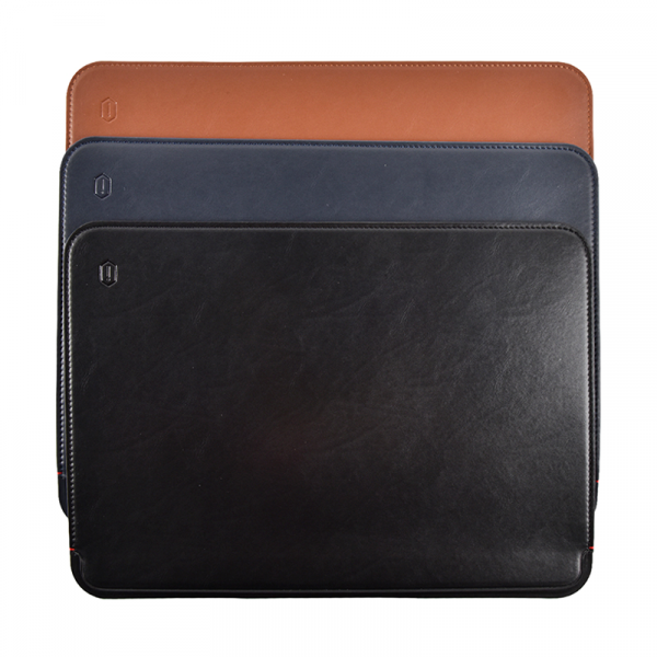 Wiwu skin pro platinum with microfiber leather sleeve for macbook 16.2" - brown