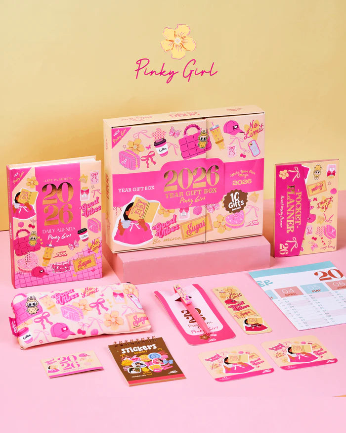 Mofkera Agenda Gift Set 2026 - Pinky Girl