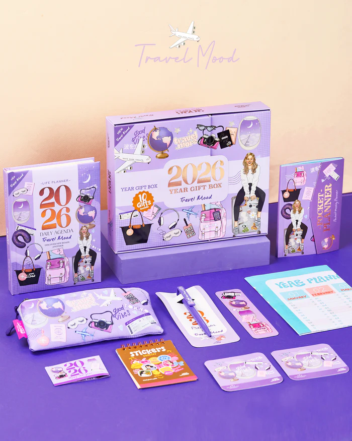 Mofkera Agenda Gift Set 2026 – Travel - Pre Order Mofkera Agenda Gift Set 2026 – Travel - Pre Order