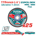 TOTAL Ultra-thin metal cutting disc set 25PCs (TAC11011525)