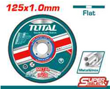 TOTAL Abrasive Flat Metal & Inox Cutting Disc 125*1.0mm - 5" (TAC2101251)