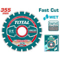 TOTAL Diamond Cutting Disc for Asphalt & Concrete 355mm - 14" (TAC2113551)