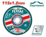 TOTAL Abrasive Depressed Metal & Inox Cutting Disc 115*1.2mm - 4.5" (TAC2121152)
