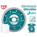 TOTAL Ultra-thin Diamond Discs 4 1/2" 0.8Mm Thickness Wet and Dry Cutting (TAC2181151HT)