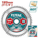 TOTAL TCT Saw Blade for Wood 185mm(7-1/4") | 60Teeth (TAC231413)