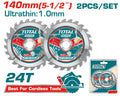 TOTAL Ultrathin 2PCs Saw Blade 140mm(5-1/2") | 24T (TAC2331403)