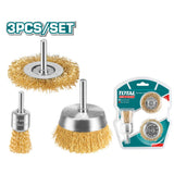 TOTAL 3 Pcs wire brush set (TAC310031)