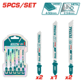 TOTAL Jig saw blade set (TAC51051)
