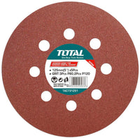 TOTAL 5PCs Sanding Sheet For Random Orbit Sander 125mm - 5" | 3PCs P80, 2PCs P120 (TAC731251)