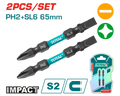 TOTAL Impact screwdriver bits (TACIM72HL665)
