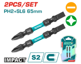 TOTAL Impact screwdriver bits (TACIM72HL665)