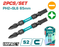 TOTAL Impact screwdriver bits (TACIM72HL665)