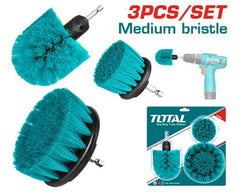 TOTAL TACM3001 3 Pcs Medium Bristle Brush Set