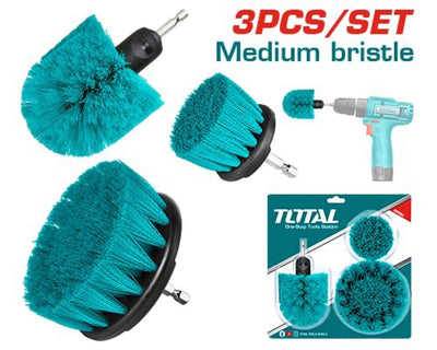 TOTAL TACM3001 3 Pcs Medium Bristle Brush Set