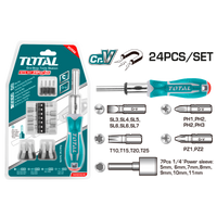 TOTAL ratchet screwdriver set 24 Pcs  (TACSD30246)