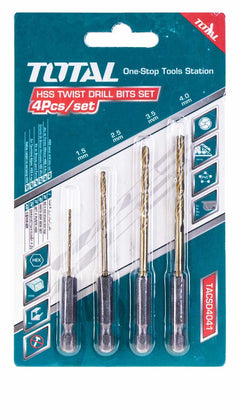 TOTAL HSS Twist Drill Bits 4 Pcs Set (TACSD4041)