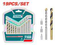 TOTAL 19 Pcs drill bits & screwdriver bits set (TACSDB1901)