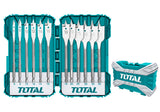TOTAL 12PCS flat wood drill bits set