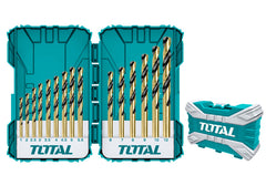TOTAL 15pcs HSS drill bits set