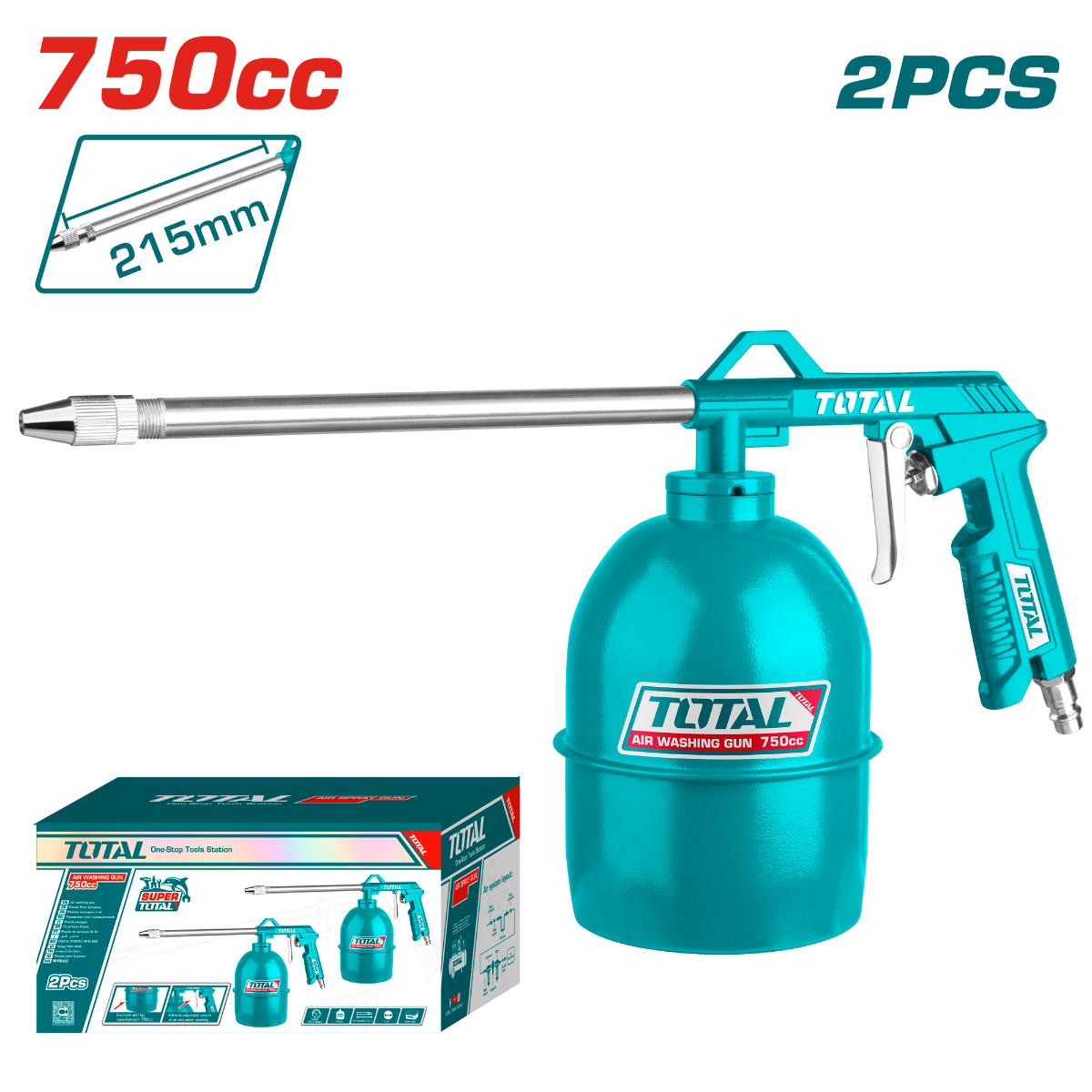 Total Air Washing Gun 0.75L (TAT20751) – Powerful & Efficient Cleaning