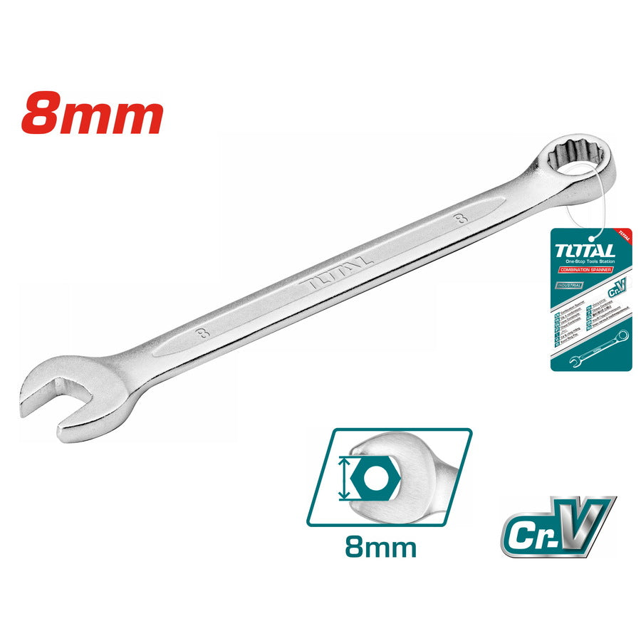 Total 8mm Open-End Wrench (TCSPA081) – Strength & Precision Total 8mm Open-End Wrench (TCSPA081) – Strength & Precision