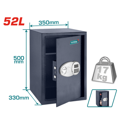 TOTAL 52L Electronic Steel Safe (TESF5001) – Ultimate Protection & Advanced Security