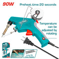 TOTAL Soldering Gun 90W with Solder Feeder and Temperature control (TET160732)