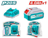 TOTAL P20S 4.0Ah Lithium-Ion battery and charger kit (TFBCPK1214)