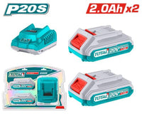 TOTAL P20S Lithium-Ion battery and charger kit (TFBCPK1222)