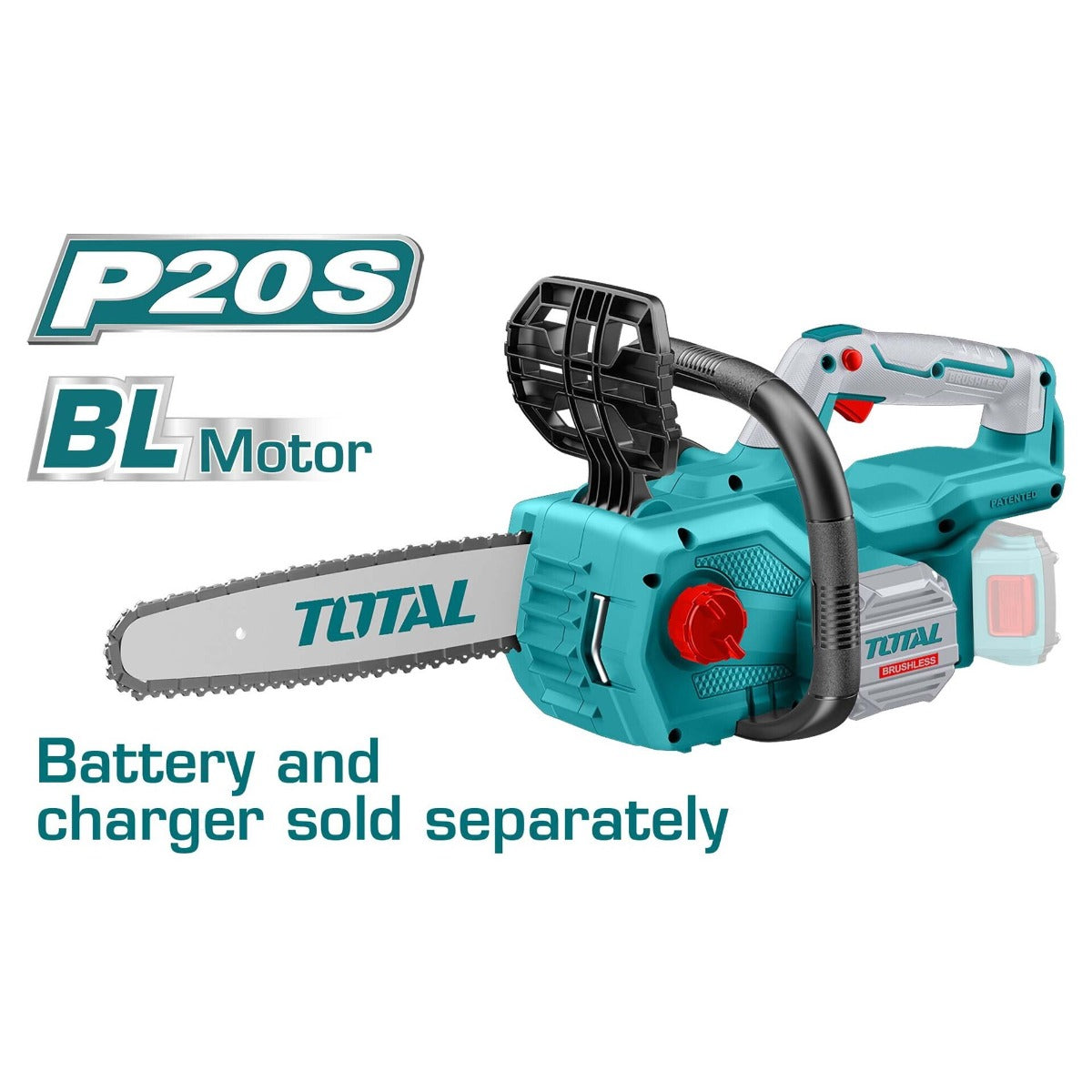 Total 12-Inch Chainsaw 30cm | 20V – Powerful & Efficient