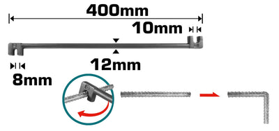 Total 8-10mm Rebar Bender (THBEB08102) – Precision Metal Bending Tool